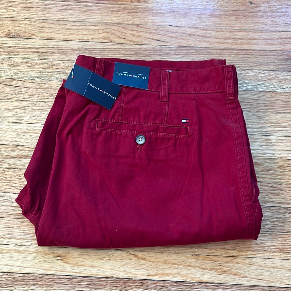 Tommy Hilfiger Slim Fit Dress Pants / 38X32 / New / Red